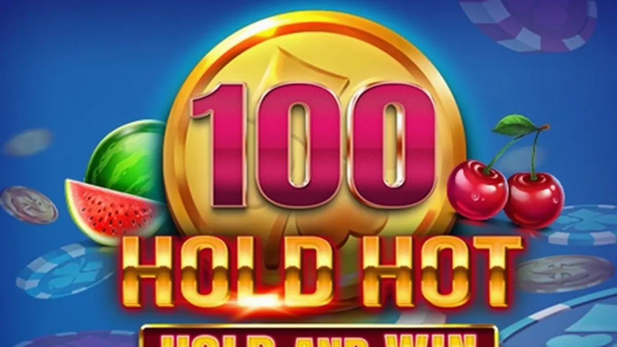 Tampilan permainan slot 100 Hold Hot Hold and Win dengan simbol buah-buahan klasik dan fitur Hold and Win yang menarik.